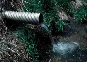 Tile outlet into drainage ditch in central Iowa.