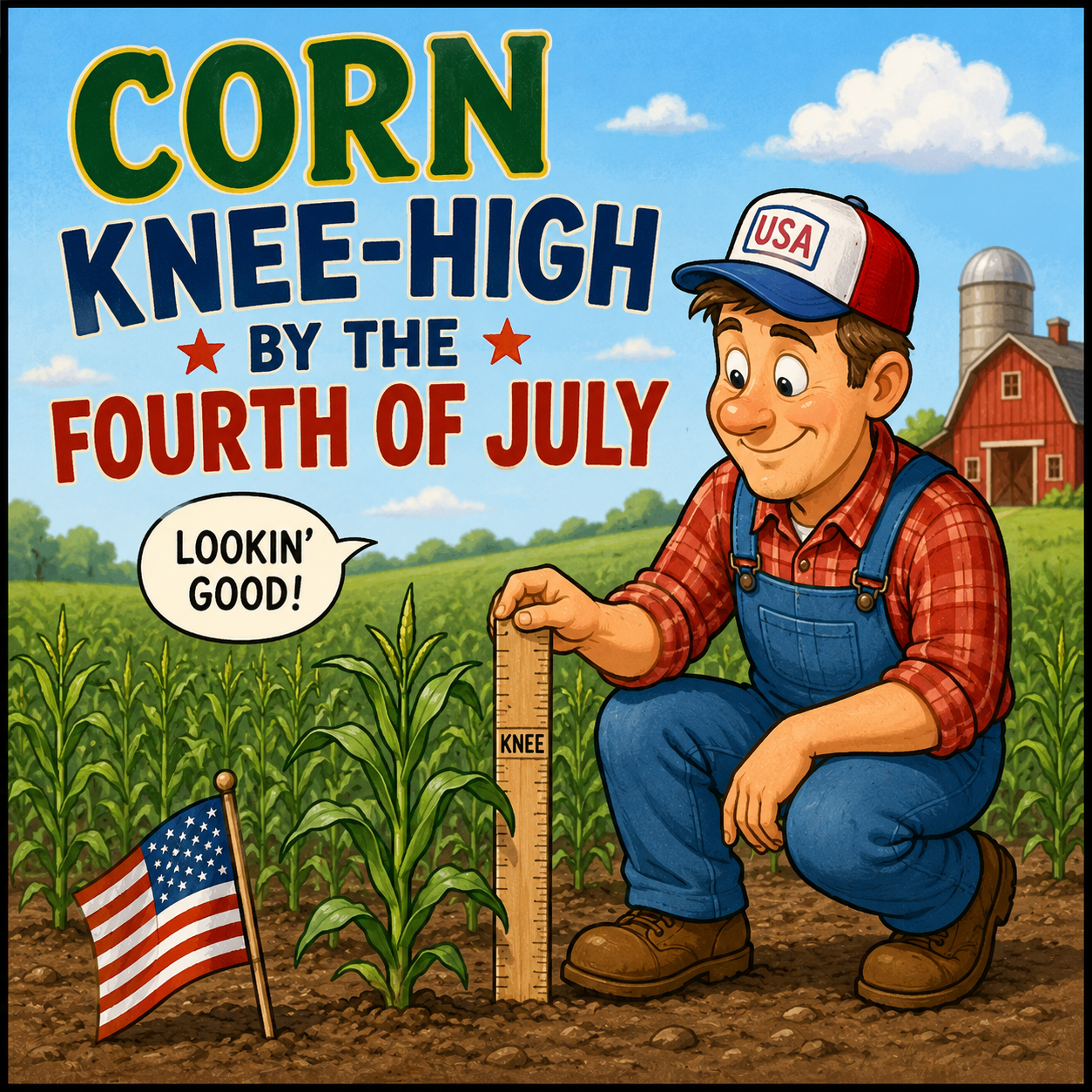 AI generated graphic of Knee-high by 4th of July