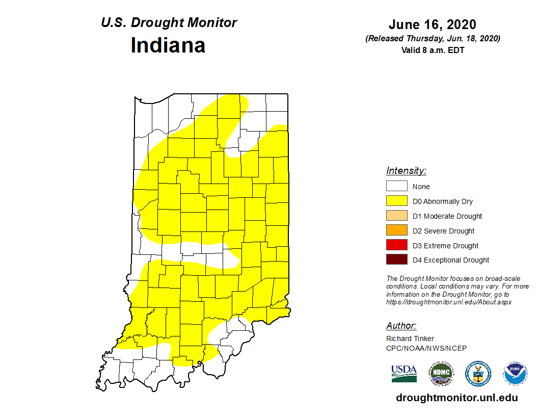 Indiana Drought Map